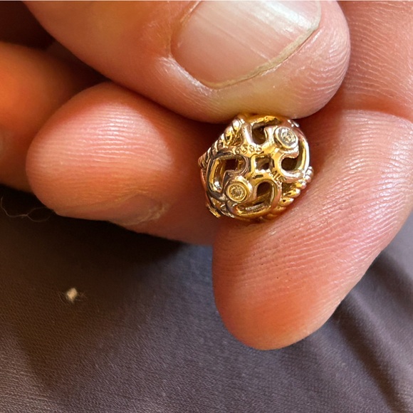 14k Gold Pandora Heart Charm Retired - Picture 3 of 6